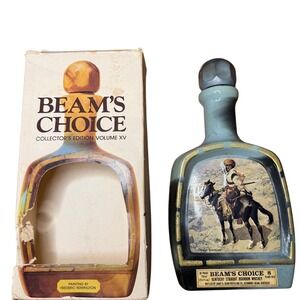 Jim Beam Decanter‎ Bottle -choice cowboy in BOX BEAMS Choice -bottle empty